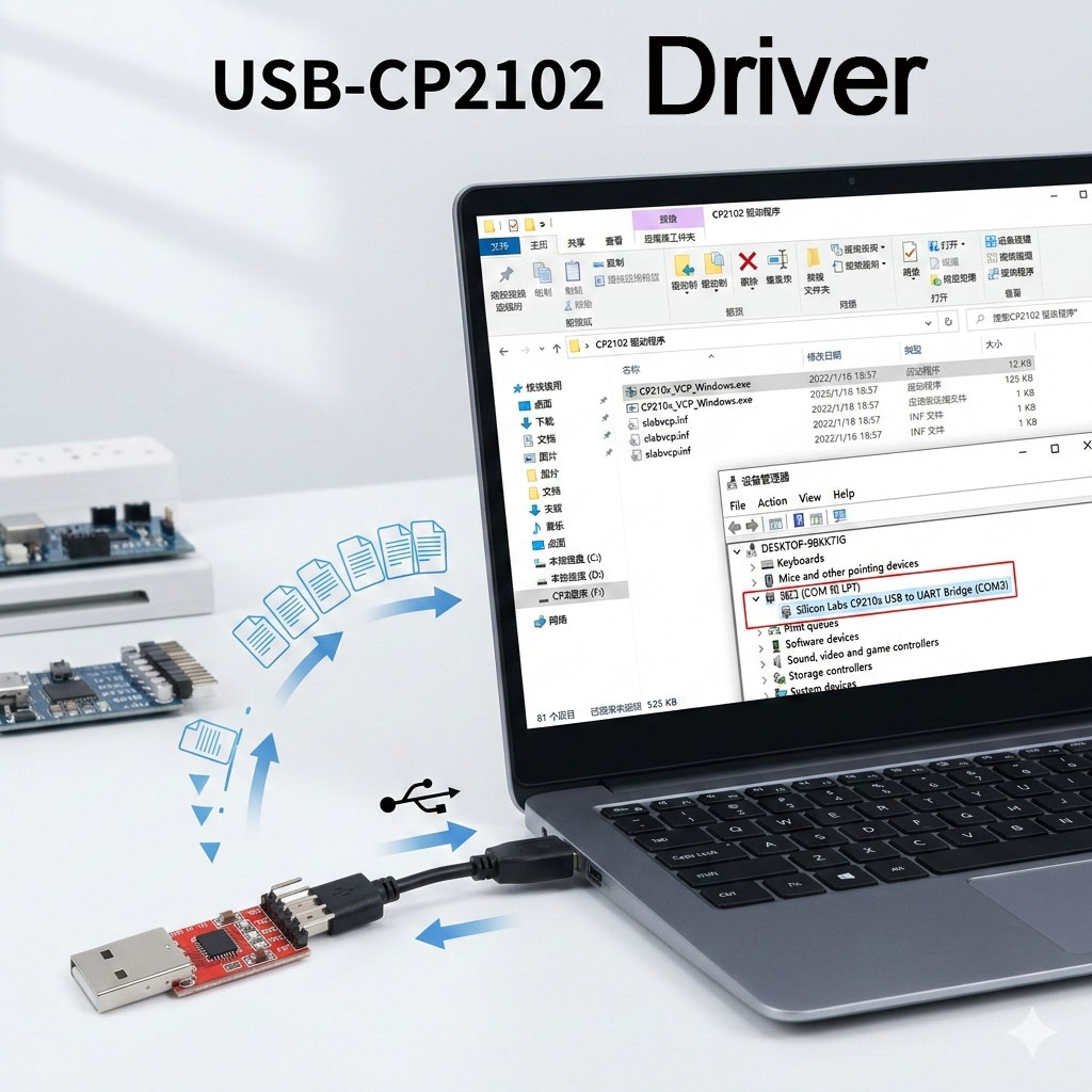 برنامج تشغيل USB-CP2102 لنظام التشغيل ويندوز 7 (64 بت)