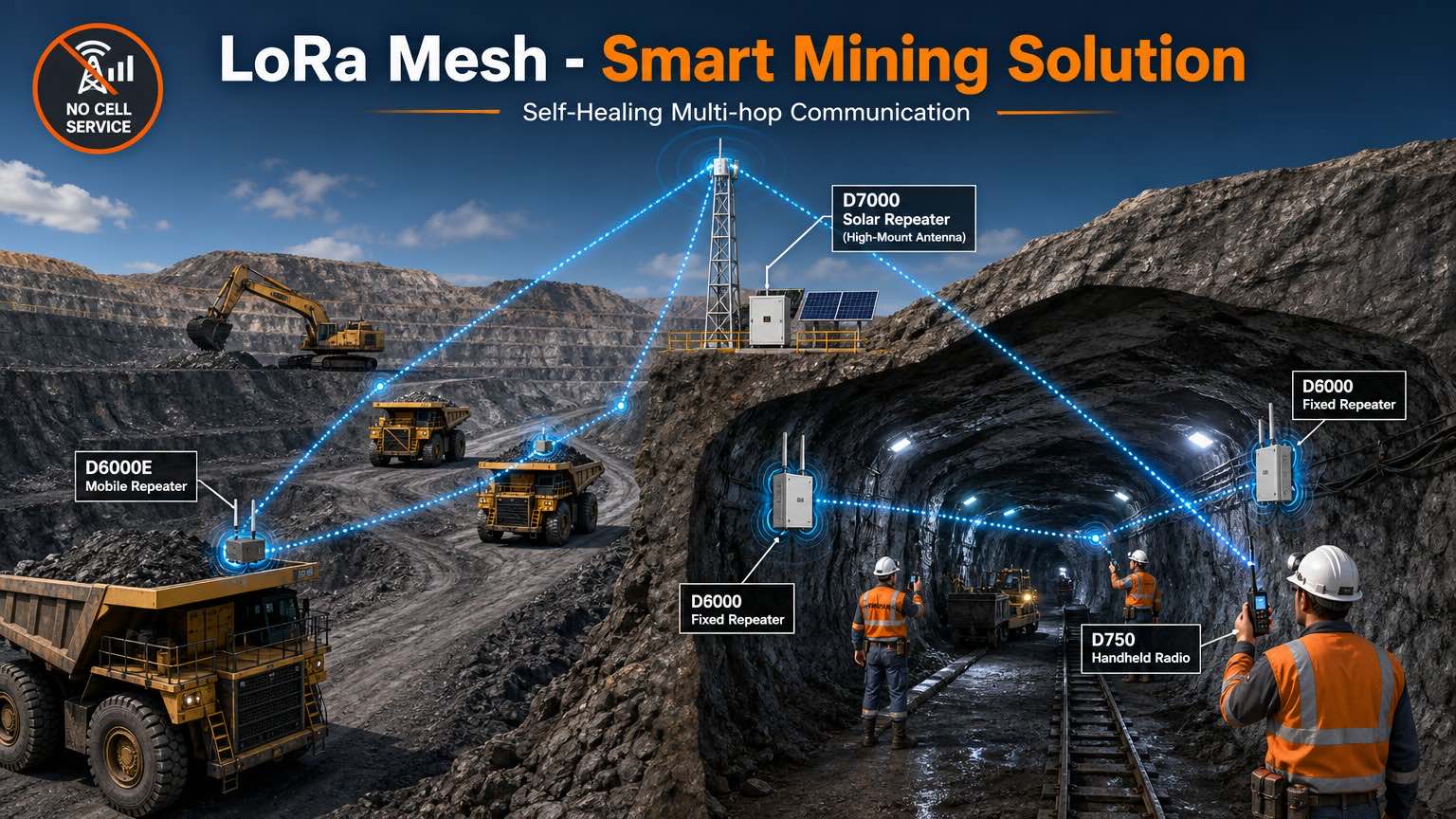 KANGLONG LoRa Mesh Coal Mine Wireless Communication Solution